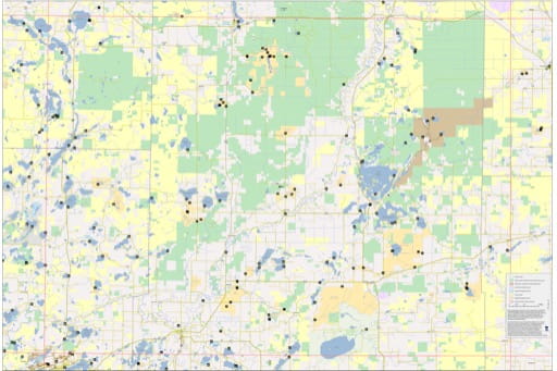 Recreation Basemap of Aitkin in Minnesota. Published by the Minnesota Department of Natural Resources (MNDNR).