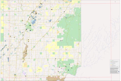 Recreation Basemap of Sandstone in Minnesota. Published by the Minnesota Department of Natural Resources (MNDNR).