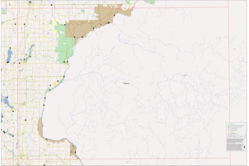 Recreation Basemap of Grantsburg in Minnesota. Published by the Minnesota Department of Natural Resources (MNDNR).