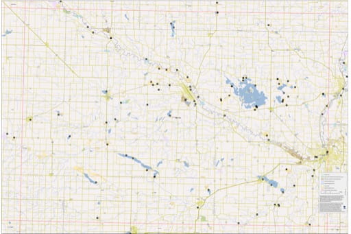 Recreation Basemap of New Ulm in Minnesota. Published by the Minnesota Department of Natural Resources (MNDNR).
