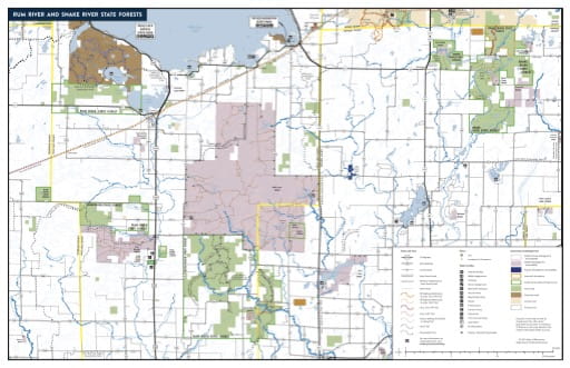Map of Pat Bayle State Forest (SF) in Minnesota. Published by the Minnesota Department of Natural Resources (MNDNR).