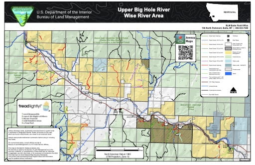 map of undefined - Upper Big Hole River / Wise River