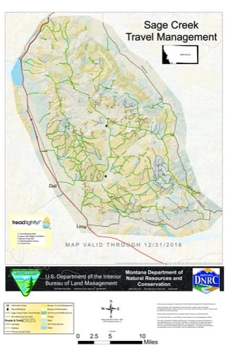 map of Sage Creek - Travel Map