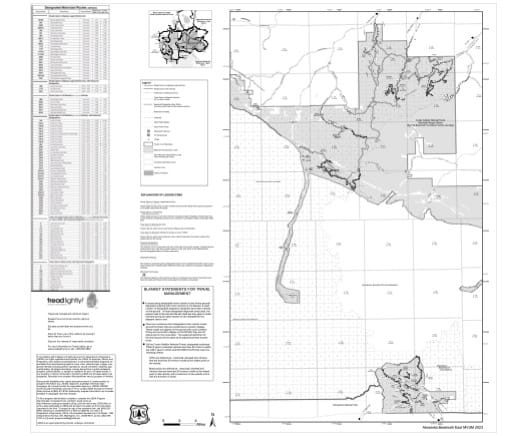 Motor Vehicle Use Map (MVUM) of Absaroka-Beartooth East in Custer Gallatin National Forest (NF) in Montana. Published by the U.S. Forest Service (USFS).