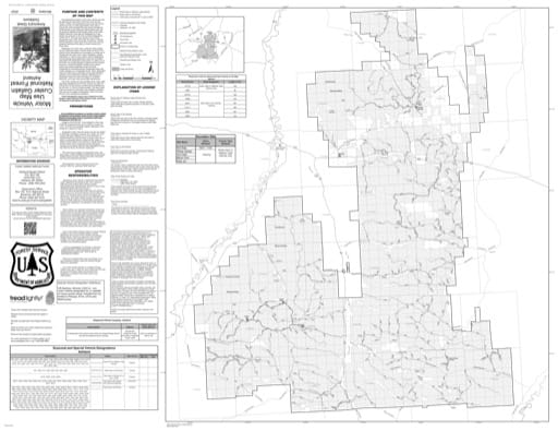 Motor Vehicle Use Map (MVUM) of Ashland in Custer Gallatin National Forest (NF) in Montana. Published by the U.S. Forest Service (USFS).