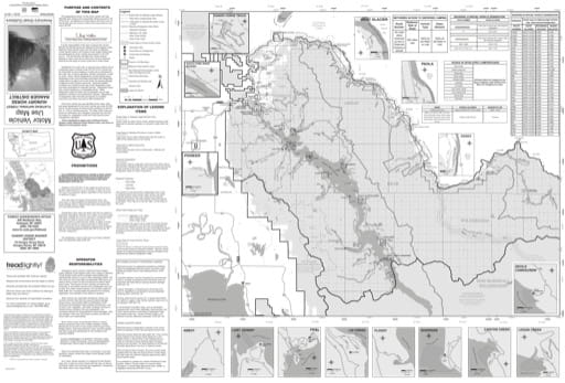 Motor Vehicle Use Map (MVUM) of Hungry Horse Ranger District in Flathead National Forest (NF) in Montana. Published by the U.S. Forest Service (USFS).