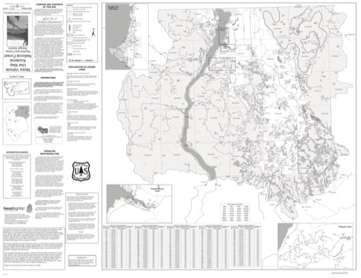 Motor Vehicle Use Map (MVUM) of Rexford and Fortine Ranger Districts Map in Kootenai National Forest (NF). Published by the U.S. Forest Service (USFS).