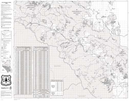 Motor Vehicle Use Map (MVUM) of Superior Ranger District in Lolo National Forest (NF) in Montana. Published by the U.S. Forest Service (USFS).