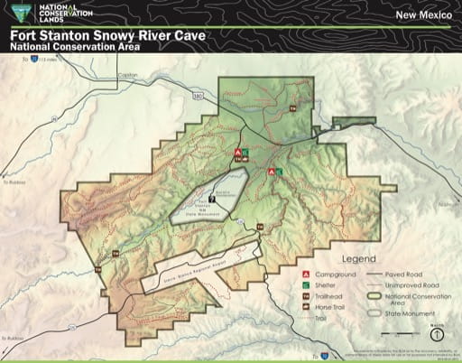 map of Fort Stanton – Snowy River Cave - Visitor Map