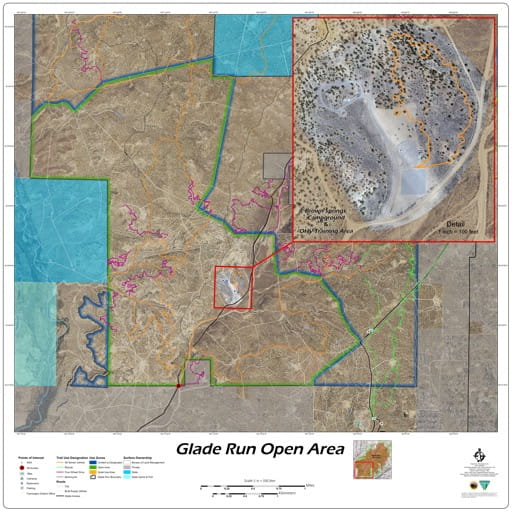 map of Glade Run - Open Area