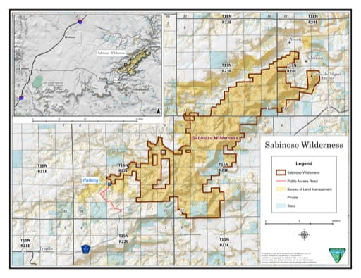 map of Sabinoso - Wilderness Map