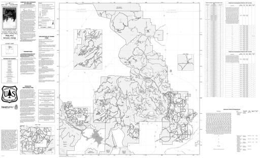 map of Carson MVUM - Tres Piedras, Canjilon, & El Rito 2016
