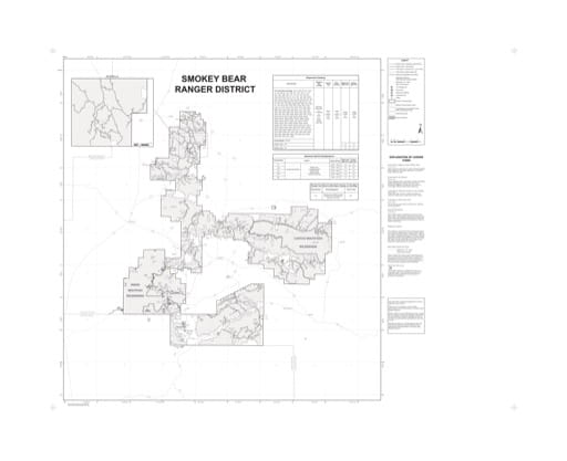 map of Lincoln MVUM - Smokey Bear 2014