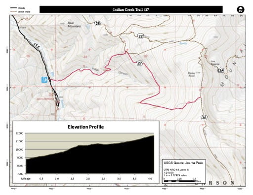 map of Carson - Indian Creek Trail #27