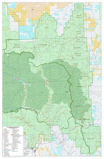 Grazing Management Map with Range Allotments of Black Range Ranger District in Gila National Forest (NF) in New Mexico. Published by the U.S. Forest Service (USFS).