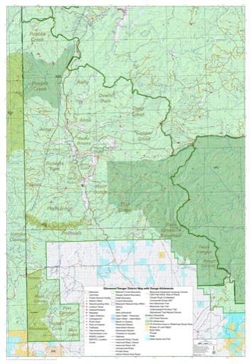 Grazing Management Map with Range Allotments of Glenwood Ranger District in Gila National Forest (NF) in New Mexico. Published by the U.S. Forest Service (USFS).