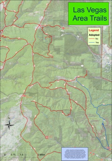 map of Las Vegas - Trail System