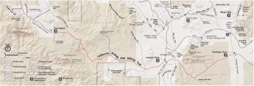 Detail map of Covington Flats in Joshua Tree National Park (NP) in California. Published by the National Park Service (NPS).