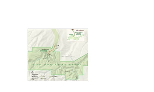 Official visitor map of Walnut Canyon National Monument (NM) in Arizona. Published by the National Park Service (NPS).