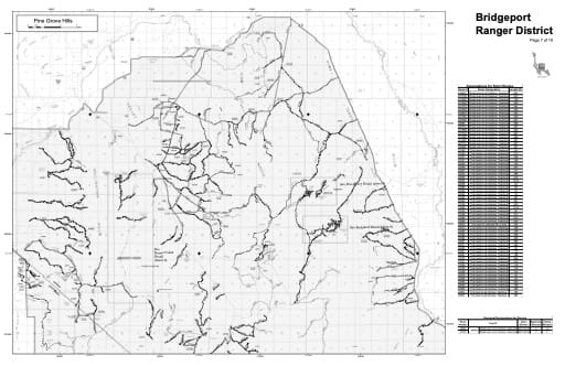 Motor Vehicle Use Map (MVUM) of the Pine Grove Hills area in Humboldt-Toiyabe National Forest (NF) in Nevada. Published by the U.S. Forest Service (USFS).