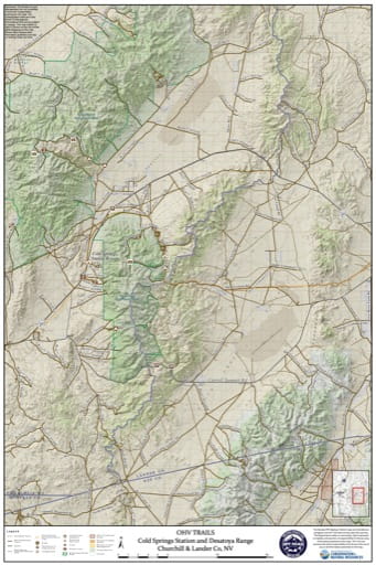 Off-Highway Vehicle (OHV) Trails Map of Cold Springs Station in Nevada. Published by Nevada Off-Highway Vehicles Program.