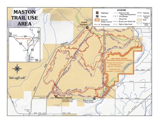 map of Maston Trail - Trail Map