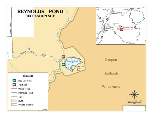 map of Reynolds Pond - Recreation Map