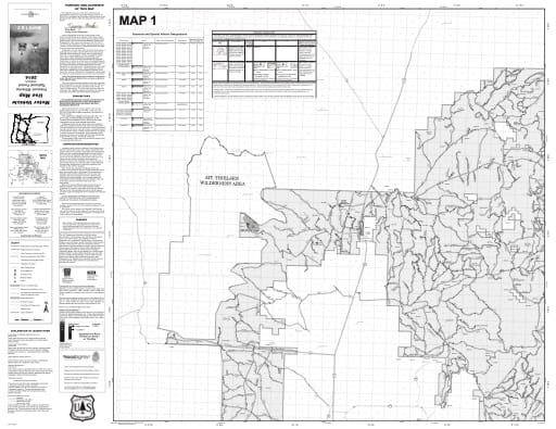 map of Fremont-Winema MVUM - Map 1 2014