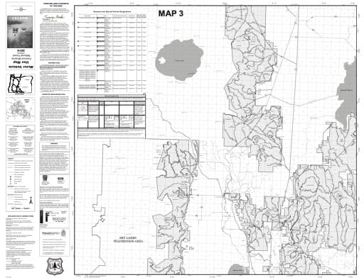 map of Fremont-Winema MVUM - Map 3 2014