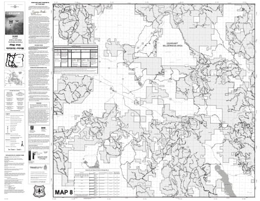 map of Fremont-Winema MVUM - Map 8 2014