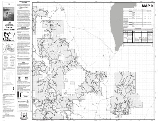 map of Fremont-Winema MVUM - Map 9 2014
