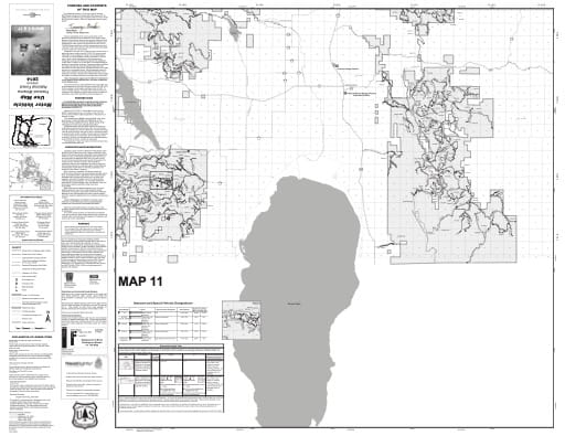 map of Fremont-Winema MVUM - Map 11 2014