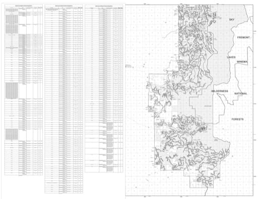 Motor Vehicle Use Map (MVUM) of the southern part of High Cascades Ranger District (RD) in Rogue River-Siskiyou National Forest (NF) in Oregon. Published by the U.S. Forest Service (USFS).
