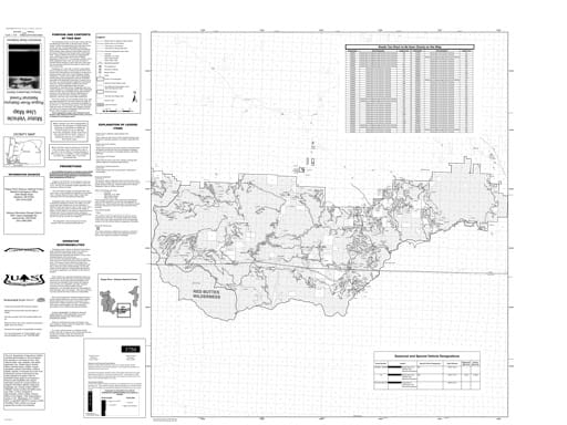 Motor Vehicle Use Map (MVUM) of Siskiyou Mountains Ranger District (RD) in Rogue River-Siskiyou National Forest (NF) in Oregon and California. Published by the U.S. Forest Service (USFS).