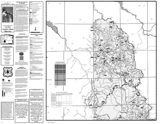 Motor Vehicle Use Map (MVUM) of the Cottage Grove Ranger District (RD) in Umpqua National Forest (NF) in Oregon. Published by the U.S. Forest Service (USFS).