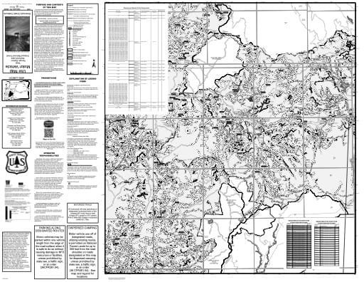 Motor Vehicle Use Map (MVUM) of the Western part of Diamond Lake Ranger District (RD) in Umpqua National Forest (NF) in Oregon. Published by the U.S. Forest Service (USFS).