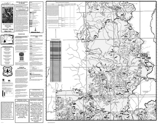 Motor Vehicle Use Map (MVUM) of the Northern part of North Umpqua Ranger District (RD) in Umpqua National Forest (NF) in Oregon. Published by the U.S. Forest Service (USFS).