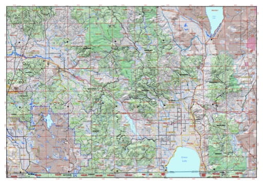 Map of Lakeview in the Klamath-Lake Protection District in Oregon. Published by the Oregon Department of Forestry.