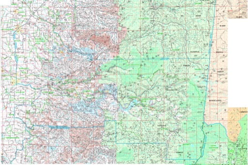 Map of the Southern Part of the North Cascade Protection District in Northwest Oregon. Published by the Oregon Department of Forestry.