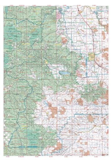 Map of Baker City West in the Northeast Oregon Protection District. Published by the Oregon Department of Forestry.