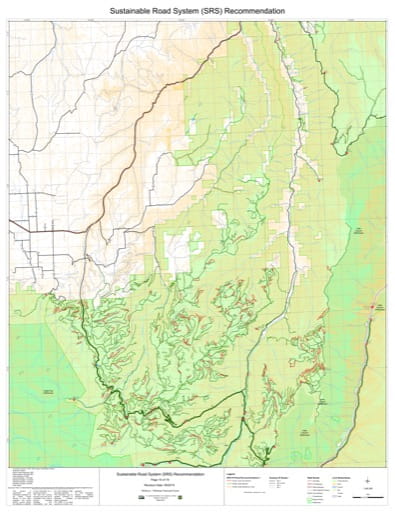 Map 10 of the Sustainable Road System Recommendation for Wallowa-Whitman National Forest (NF) in Oregon. Published by the U.S. Forest Service (USFS).
