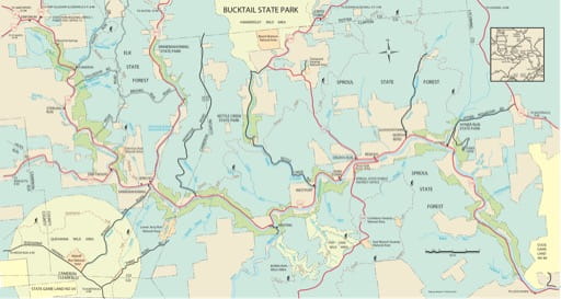 map of Bucktail - Visitor Map