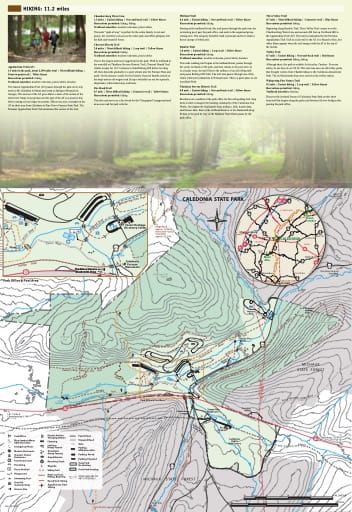 Visitor Map of Caledonia State Park (SP) in Pennsylvania. Published by Pennsylvania State Parks.