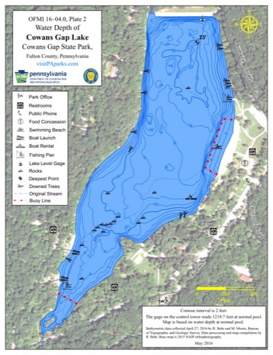 Cowans Gap - Cowans Gap Lake Lake Water Depth