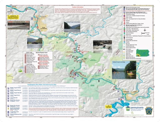 map of Ohiopyle - Southern Yough Water Trail Map