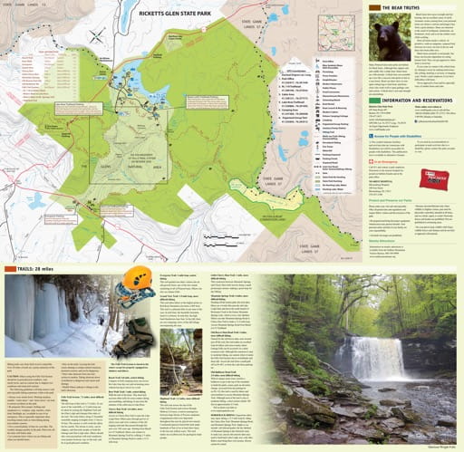 map of Ricketts Glen - Map