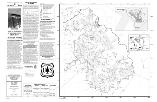 Motor Vehicle Use Map (MVUM) of Davy Crockett National Forest (NF) in Texas. Published by the U.S. Forest Service (USFS).