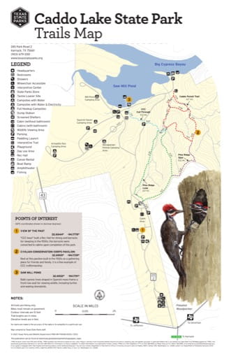 Caddo Lake State Park Map Caddo Lake - Trails Map