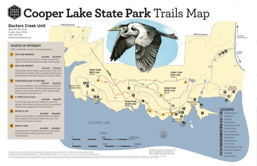 Cooper Lake State Park Map Cooper Lake State Park