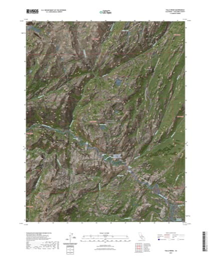 US Topo 7.5-minute map of Falls Ridge in Tuolumne County, California. Published by the U.S. Geological Survey (USGS).